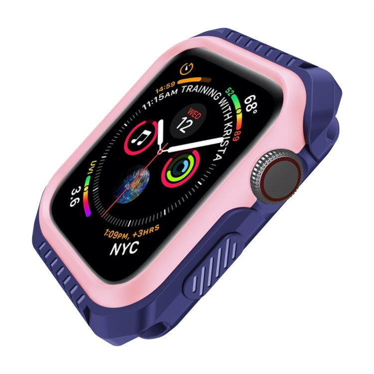 Smart Watch Shockproof Two Color Protective Case for Apple Watch Series 3 38mm(Pink Blue) - Watch Cases by buy2fix | Online Shopping UK | buy2fix