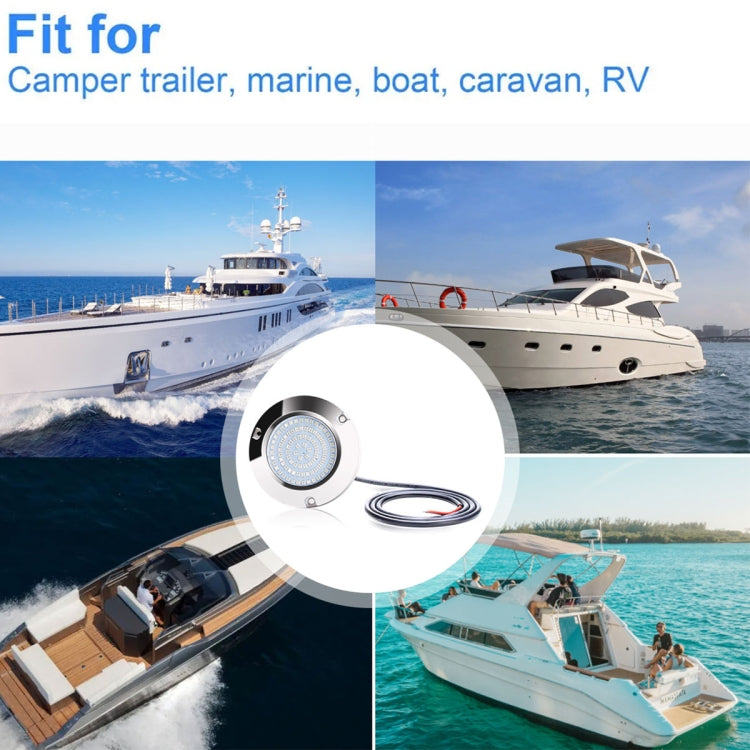 Ship / Yacht 10-30V 90LEDs Waterproof Stainless Steel Underwater Light (Blue Light) - Marine Accessories & Parts by buy2fix | Online Shopping UK | buy2fix