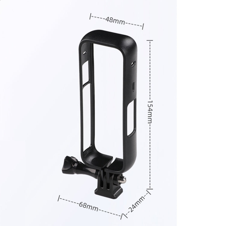 For Insta360 X4  PC Plastic Protective Frame with Adapter Mount & Screw (Black) - Mount & Holder by buy2fix | Online Shopping UK | buy2fix