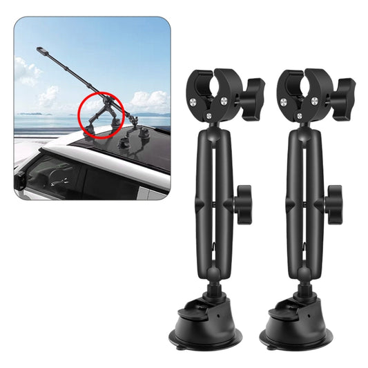 2 x Single-leg Car Suction Cup Mount Crab Clamps Set (Black) - Bicycle Handlebar Mount by buy2fix | Online Shopping UK | buy2fix