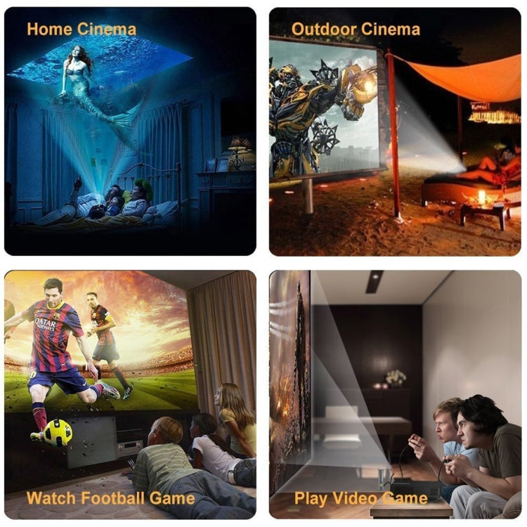 Wejoy L5 Home Theater Adjustable Optical Keystone Full HD 1080P LED LCD Video Projector with Remote Control (UK Plug) - Mini Projector by WEJOY | Online Shopping UK | buy2fix