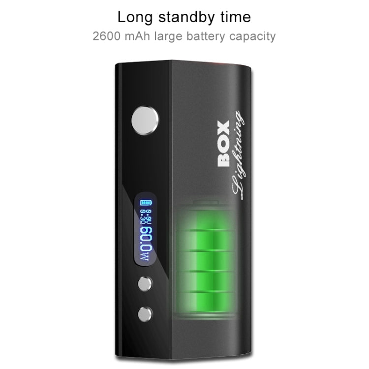 LEXINTONG BOX 80W 2600mAh Battery Electronic Cigarette Starter Kit Vape Pen Box Mod Vaporizer(Black) - Other E Cigarette Kits by buy2fix | Online Shopping UK | buy2fix