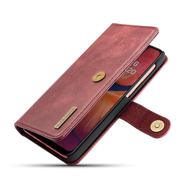 For Galaxy A20 & A30 & M10s DG.MING Crazy Horse Texture Flip Detachable Magnetic Leather Case with Holder & Card Slots & Wallet(Red) - Galaxy Phone Cases by DG.MING | Online Shopping UK | buy2fix