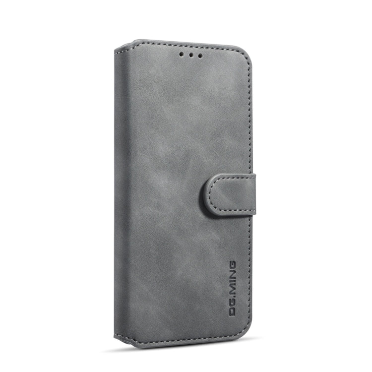 DG.MING Retro Oil Side Horizontal Flip Case with Holder & Card Slots & Wallet for Galaxy S9+(Grey) - Galaxy Phone Cases by DG.MING | Online Shopping UK | buy2fix