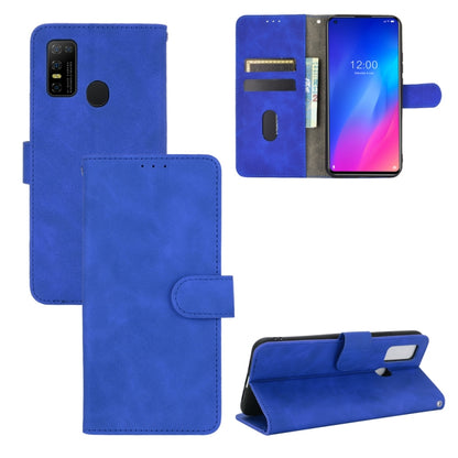 For DOOGEE N30 Solid Color Skin Feel Magnetic Buckle Horizontal Flip Calf Texture PU Leather Case with Holder & Card Slots & Wallet(Blue) - More Brand by buy2fix | Online Shopping UK | buy2fix