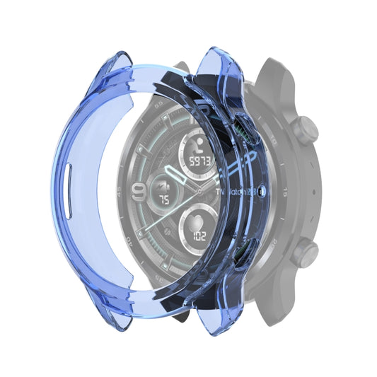 For TicWatch Pro 3 / Pro 3 Lite Half Coverage Hollowed TPU Protective Case(Transparent Blue) - Watch Case by buy2fix | Online Shopping UK | buy2fix