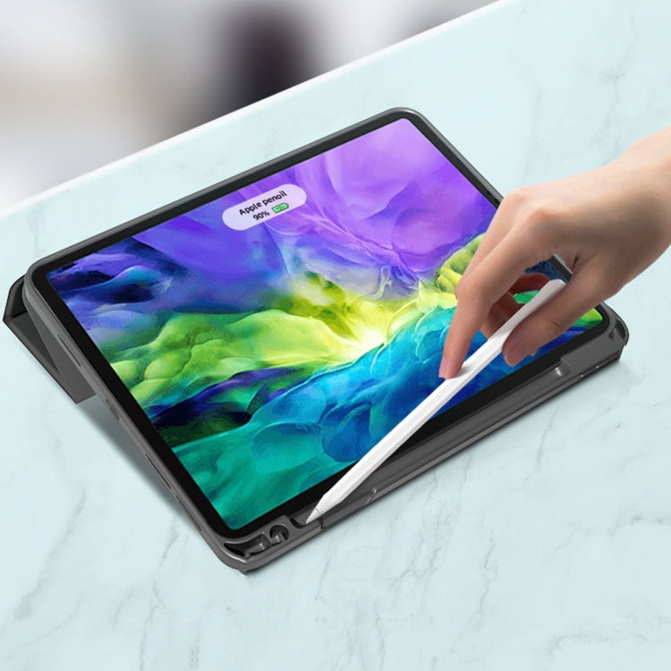 For iPad Pro 12.9 2022 / 2021 / 2020 Mutural YASHI Series TPU + PU Cloth Pattern Texture Horizontal Flip Leather Tablet Case with Three-folding Holder & Pen Slot & Wake-up / Sleep Function(Green) - iPad Pro 12.9 (2022/2021) Cases by Mutural | Online Shopping UK | buy2fix