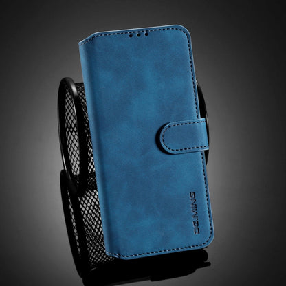 For Xiaomi Redmi Note 9 5G DG.MING Retro Oil Side Horizontal Flip Leather Case with Holder & Card Slots & Wallet(Blue) - Xiaomi Cases by DG.MING | Online Shopping UK | buy2fix