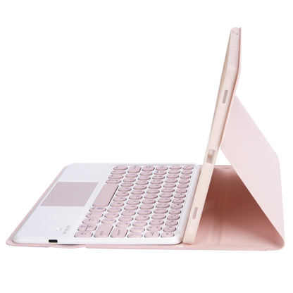 YT11B-A Detachable Candy Color Skin Feel Texture Round Keycap Bluetooth Keyboard Leather Case with Touch Control For iPad Pro 11 inch 2020 & 2018(Pink) - For iPad Pro by buy2fix | Online Shopping UK | buy2fix