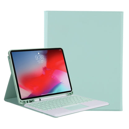 YT11B-A 2021 Detachable Candy Color Skin Texture Round Keycap Bluetooth Keyboard Leather Tablet Case with Touch Control & Pen Slot & Stand For iPad Pro 11 (2021)(Light Green) - For iPad Pro by buy2fix | Online Shopping UK | buy2fix