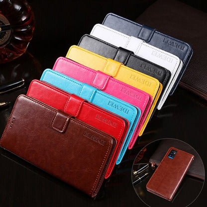 For ZTE Blade A71 idewei Crazy Horse Texture Horizontal Flip Leather Case with Holder & Card Slots & Wallet(Red) - ZTE Cases by idewei | Online Shopping UK | buy2fix