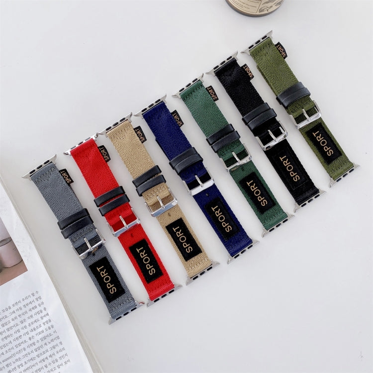 Nylon Watch Band For Apple Watch Ultra 49mm&Watch Ultra 2 49mm / Series 9&8&7 45mm / SE 3&SE 2&6&SE&5&4 44mm / 3&2&1 42mm(Red) - Watch Bands by buy2fix | Online Shopping UK | buy2fix