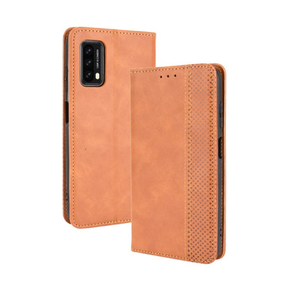 For Blackview A90 Magnetic Buckle Retro Crazy Horse Texture Horizontal Flip Leather Case with Holder & Card Slots & Photo Frame(Brown) - More Brand by buy2fix | Online Shopping UK | buy2fix