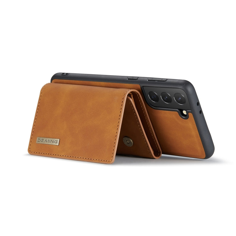 For Samsung Galaxy S21+ DG.MING M1 Series 3-Fold Multi Card Wallet  Back Cover Shockproof Case with Holder Function(Brown) - Galaxy Phone Cases by DG.MING | Online Shopping UK | buy2fix