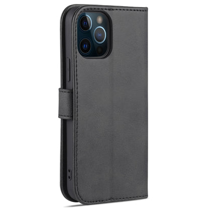 For iPhone 12 Pro Max AZNS Skin Feel Calf Texture Horizontal Flip Leather Case with Card Slots & Holder & Wallet(Black) - iPhone 12 Pro Max Cases by AZNS | Online Shopping UK | buy2fix