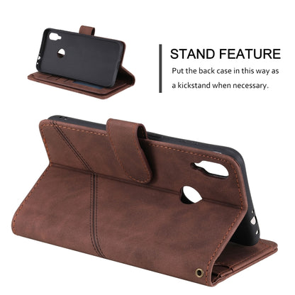 For Xiaomi Redmi Note 7 Skin Feel Business Horizontal Flip PU Leather Case with Holder & Multi-Card Slots & Wallet & Lanyard & Photo Frame(Brown) - Xiaomi Cases by buy2fix | Online Shopping UK | buy2fix