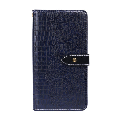 For Alcatel 1 2021 idewei Crocodile Texture Horizontal Flip Leather Case with Holder & Card Slots & Wallet(Dark Blue) - Alcatel Cases by idewei | Online Shopping UK | buy2fix