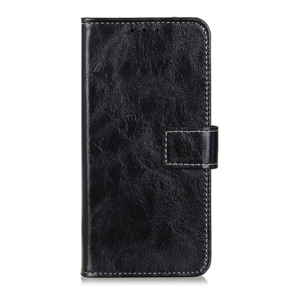 For OnePlus Nord 2 5G Retro Crazy Horse Texture Horizontal Flip Leather Case with Holder & Card Slots & Photo Frame & Wallet(Black) - OnePlus Cases by buy2fix | Online Shopping UK | buy2fix