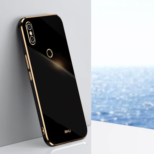 For Xiaomi Mi 8 XINLI Straight 6D Plating Gold Edge TPU Shockproof Case(Black) - Xiaomi Cases by XINLI | Online Shopping UK | buy2fix