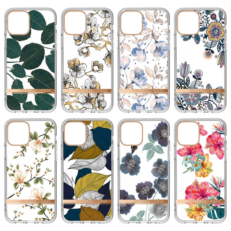 For iPhone 11 Pro High Translucent Electroplating Flower Pattern TPU + PC Shockproof Case (Cineraria) - iPhone 11 Pro Cases by buy2fix | Online Shopping UK | buy2fix