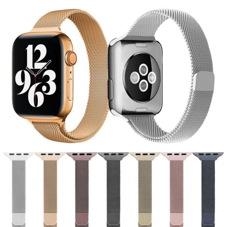 Milan Loopback Small Waist Watch Band For Apple Watch Ultra 49mm&Watch Ultra 2 49mm / Series 9&8&7 45mm / SE 3&SE 2&6&SE&5&4 44mm / 3&2&1 42mm(Rose Gold) - Watch Bands by buy2fix | Online Shopping UK | buy2fix