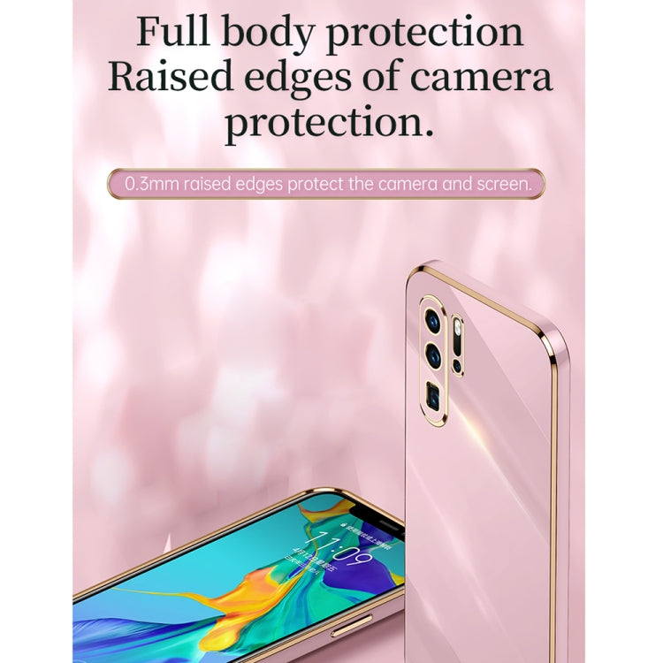 For Huawei P30 XINLI Straight Edge 6D Electroplate TPU Phone Case(Cherry Purple) - Huawei Cases by XINLI | Online Shopping UK | buy2fix