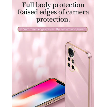 For Huawei nova 8 5G XINLI Straight Edge 6D Electroplate TPU Phone Case with Ring Holder(Cherry Purple) - Huawei Cases by XINLI | Online Shopping UK | buy2fix