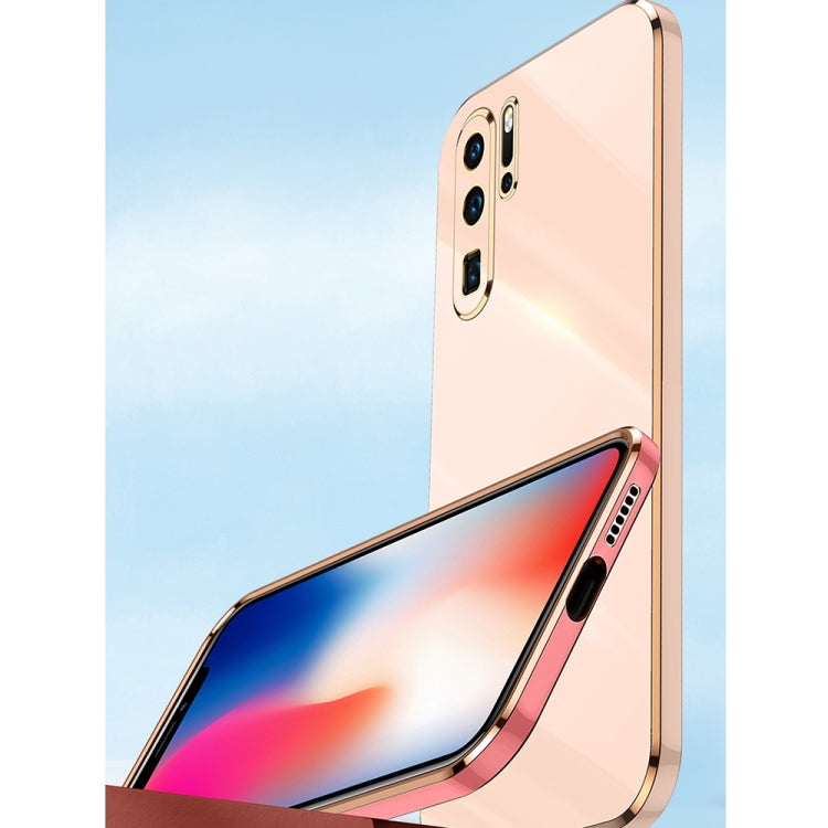 For Huawei P30 Pro XINLI Straight 6D Plating Gold Edge TPU Shockproof Case with Ring Holder(Hawthorn Red) - Huawei Cases by XINLI | Online Shopping UK | buy2fix