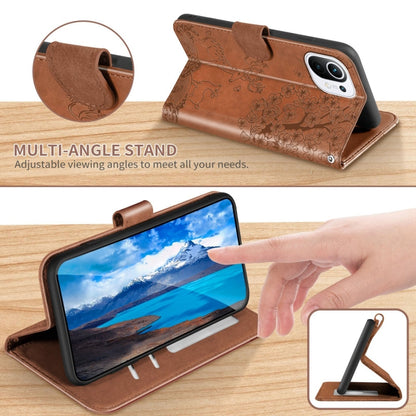 For Xiaomi Mi 11 Sika Deer Embossing Pattern Horizontal Flip PU Leather Case with Holder & Card Slot & Wallet & Photo Frame(Brown) - Xiaomi Cases by buy2fix | Online Shopping UK | buy2fix