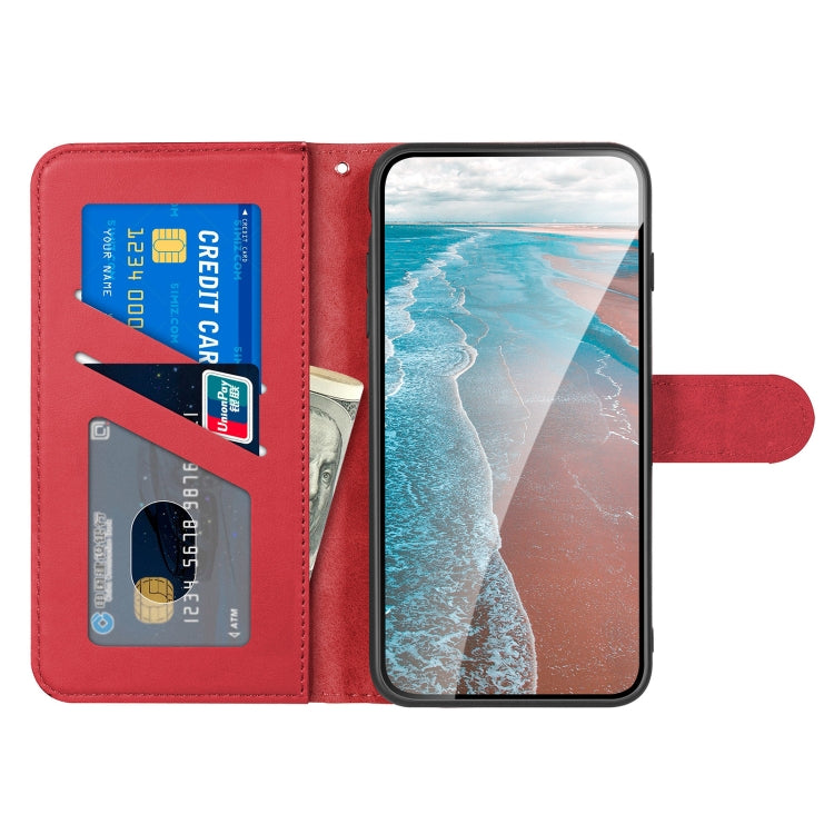 For Xiaomi Poco X3 Sika Deer Embossing Pattern Horizontal Flip PU Leather Case with Holder & Card Slot & Wallet & Photo Frame(Red) - Xiaomi Cases by buy2fix | Online Shopping UK | buy2fix