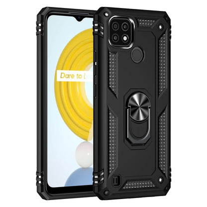 For OPPO Realme C21 Shockproof TPU + PC Protective Case with 360 Degree Rotating Holder(Black) - Realme Cases by buy2fix | Online Shopping UK | buy2fix