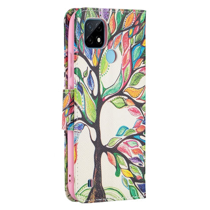 For OPPO Realme C21 / C20 Colored Drawing Pattern Horizontal Flip Leather Case with Holder & Card Slots & Wallet(Tree Life) - Realme Cases by buy2fix | Online Shopping UK | buy2fix