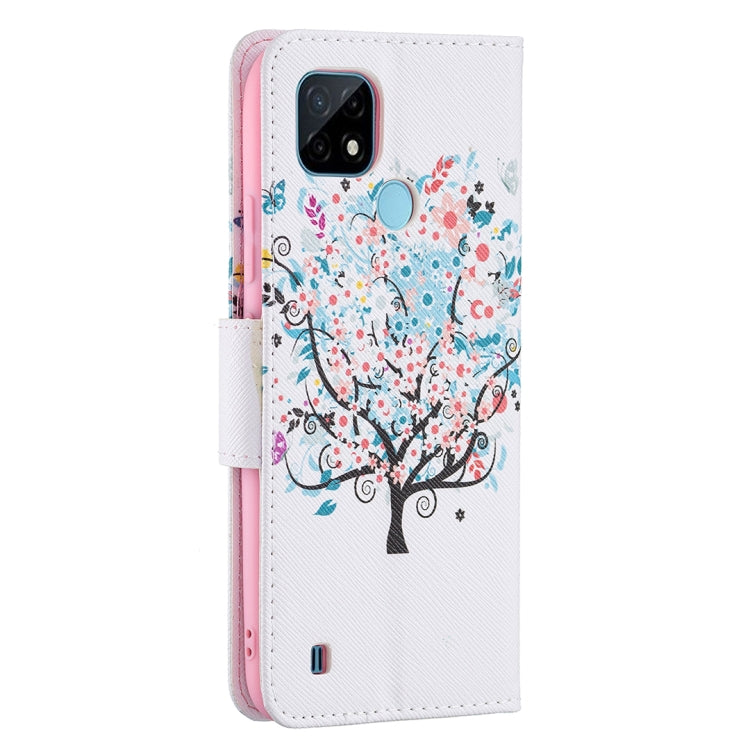 For OPPO Realme C21 / C20 Colored Drawing Pattern Horizontal Flip Leather Case with Holder & Card Slots & Wallet(Tree) - Realme Cases by buy2fix | Online Shopping UK | buy2fix