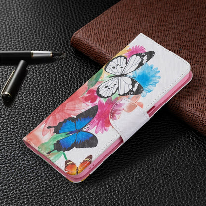 For OPPO Realme 8 5G / Realme V13 Colored Drawing Pattern Horizontal Flip Leather Case with Holder & Card Slots & Wallet(Butterflies) - Realme Cases by buy2fix | Online Shopping UK | buy2fix