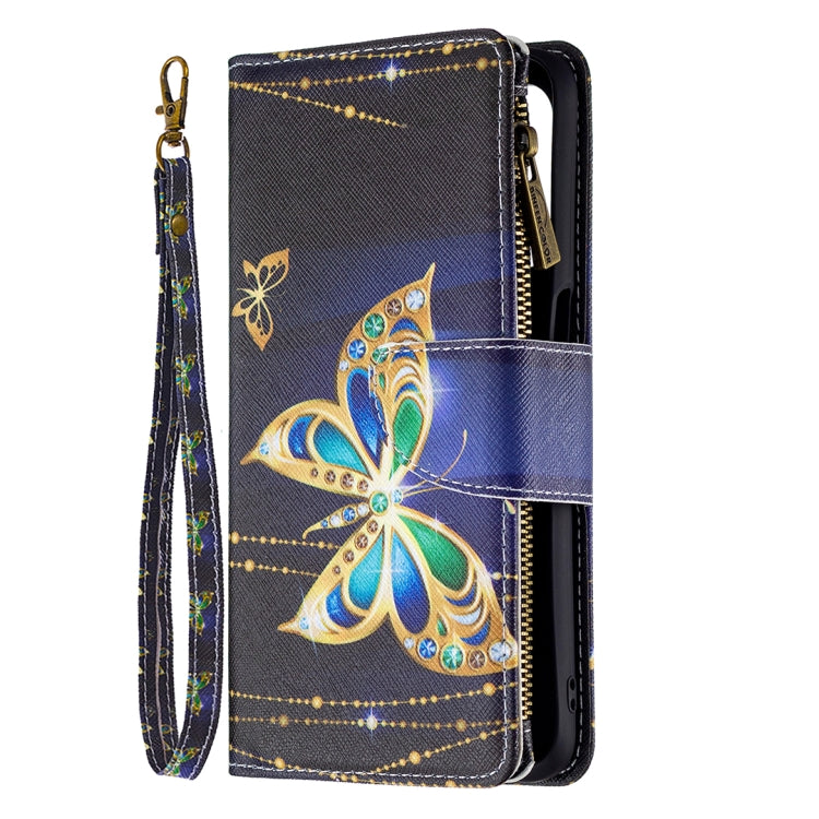 For OPPO A74 5G/A93 5G/A54 5G Colored Drawing Pattern Zipper Horizontal Flip Leather Case with Holder & Card Slots & Wallet(Big Butterfly) - OPPO Cases by buy2fix | Online Shopping UK | buy2fix