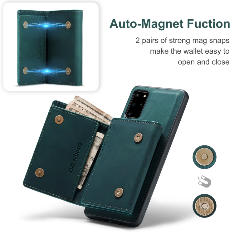 For Samsung Galaxy S20+ DG.MING M1 Series 3-Fold Multi Card Wallet  Back Cover Shockproof Case with Holder Function(Green) - Galaxy Phone Cases by DG.MING | Online Shopping UK | buy2fix