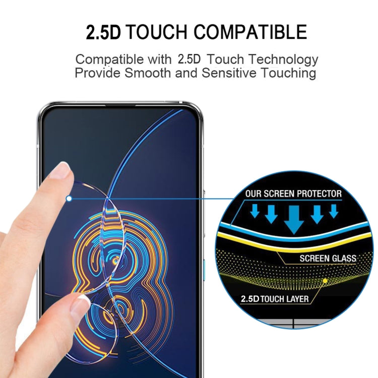 For Asus Zenfone 8 Flip Full Glue Full Cover Screen Protector Tempered Glass Film - ASUS Tempered Glass by buy2fix | Online Shopping UK | buy2fix