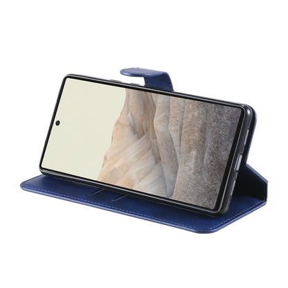 Classic Calf Texture PU + TPU Horizontal Flip Leather Case with Holder & Card Slots & Wallet For Google Pixel 6(Blue) - Google Cases by buy2fix | Online Shopping UK | buy2fix