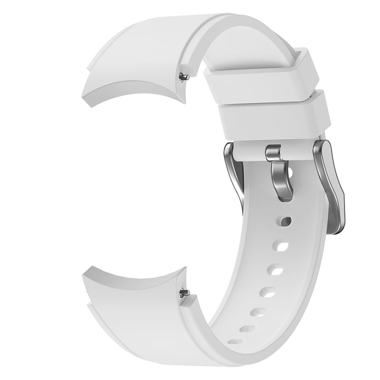 For Samsung Galaxy Watch4 44mm Silicone Watch Band(White) - Watch Bands by buy2fix | Online Shopping UK | buy2fix