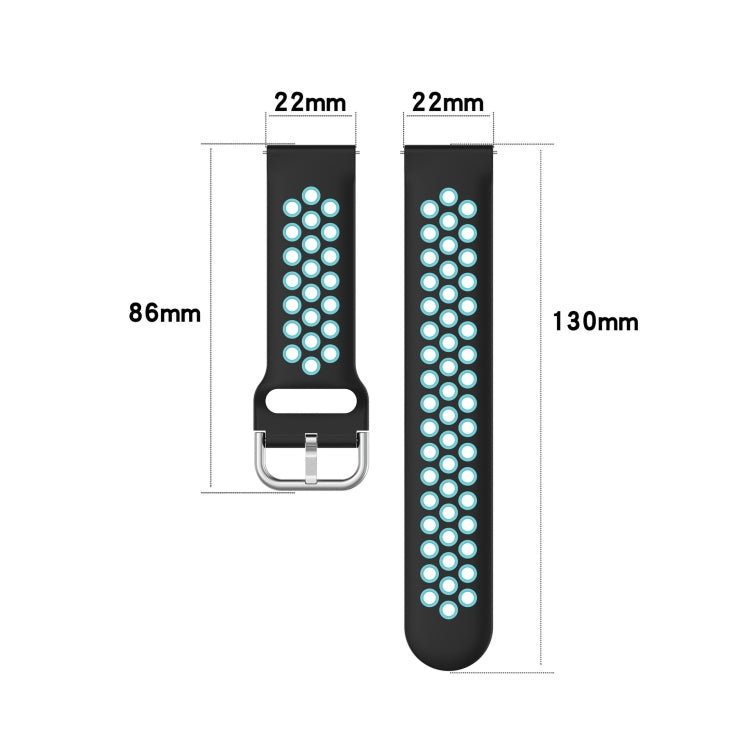 For Samsung Galaxy Watch4 44mm Two-color Silicone Watch Band(Anthracite Black Black) - Watch Bands by buy2fix | Online Shopping UK | buy2fix