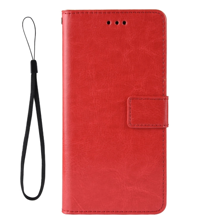 For OPPO A16 Crazy Horse Texture Horizontal Flip Leather Case with Holder & Card Slots & Lanyard(Red) - OPPO Cases by buy2fix | Online Shopping UK | buy2fix