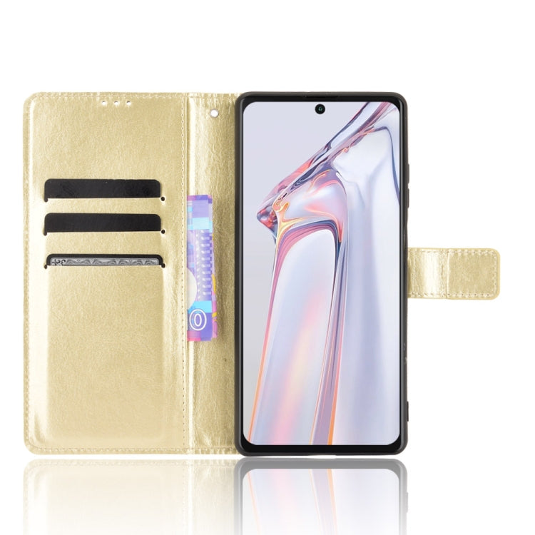 For Blackview A100 Crazy Horse Texture Horizontal Flip Leather Case with Holder & Card Slots & Lanyard(Gold) - More Brand by buy2fix | Online Shopping UK | buy2fix