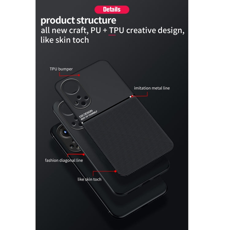 Classic Tilt Strip Grain Magnetic Shockproof PC + TPU Case For Honor 50(Red) - Honor Cases by buy2fix | Online Shopping UK | buy2fix