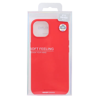 For iPhone 13 Pro GOOSPERY SOFT FEELING Liquid TPU Shockproof Soft Case (Red) - iPhone 13 Pro Cases by GOOSPERY | Online Shopping UK | buy2fix