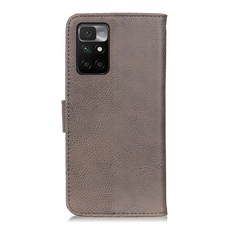 For Xiaomi Redmi 10 / Redmi Note 11 4G KHAZNEH Cowhide Texture Horizontal Flip Leather Case with Holder & Card Slots & Wallet(Khaki) - Xiaomi Cases by buy2fix | Online Shopping UK | buy2fix