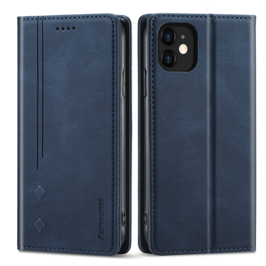 For iPhone 13 Forwenw F2 Series Magnetic Horizontal Flip Leather Case with Holder & Card Slots & Wallet(Blue) - iPhone 13 Cases by Forwenw | Online Shopping UK | buy2fix