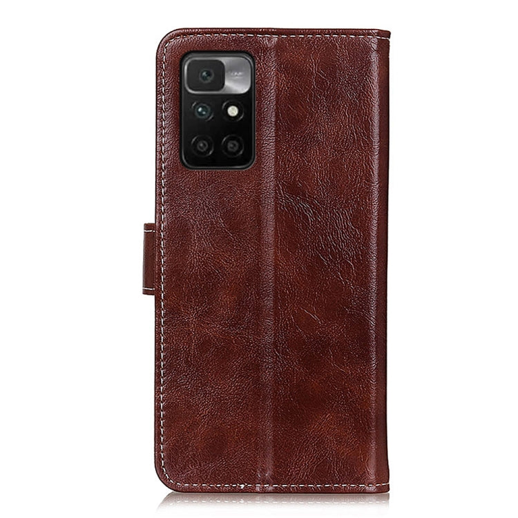 For Xiaomi Redmi 10 / Redmi Note 11 4G Retro Crazy Horse Texture Horizontal Flip Leather Case with Holder & Card Slots & Photo Frame & Wallet(Brown) - Xiaomi Cases by buy2fix | Online Shopping UK | buy2fix