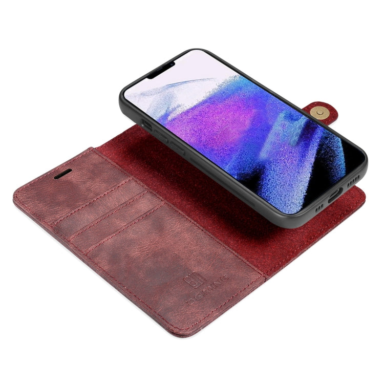 For iPhone 13 Pro DG.MING Crazy Horse Texture Flip Detachable Magnetic Leather Case with Holder & Card Slots & Wallet (Red) - iPhone 13 Pro Cases by DG.MING | Online Shopping UK | buy2fix