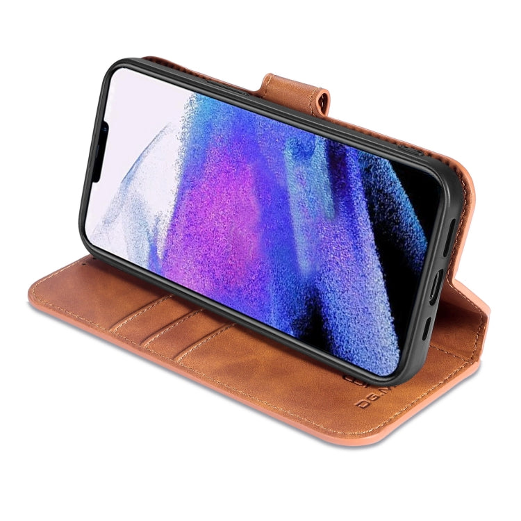 For iPhone 13 Pro DG.MING Retro Oil Side Horizontal Flip Leather Case with Holder & Card Slots & Wallet (Brown) - iPhone 13 Pro Cases by DG.MING | Online Shopping UK | buy2fix