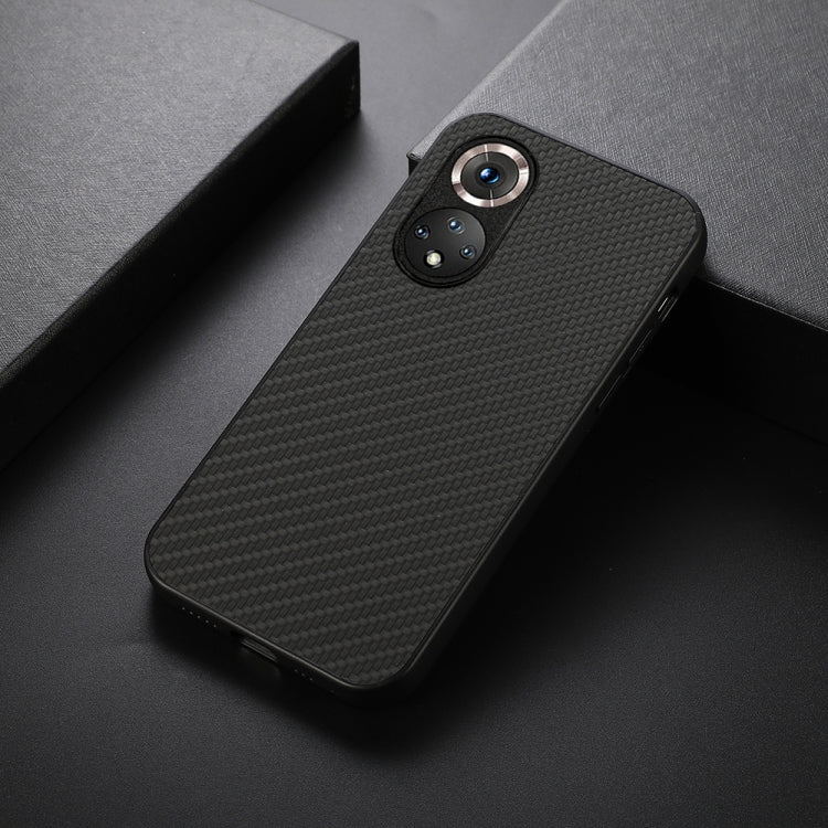 For Honor 50 Accurate Hole Carbon Fiber Texture Shockproof Case(Black) - Honor Cases by buy2fix | Online Shopping UK | buy2fix